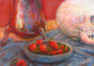 Strawbberries, skull and jar, 