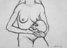 Female nude and skull, 
